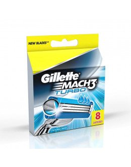 GILLETTE MACH 3 TURBO CARTRIDGE SHAVING BLADES 8N
