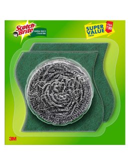 SCOTCH BRITE STAINLESS STEEL & 2 SCRUB PADS SET