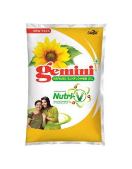 GEMINI REFINED SUNFLOWER OIL 1LT POUCH